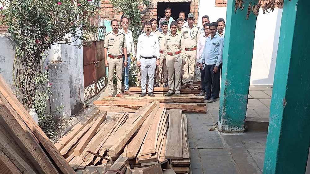 वन विभाग ने एक बड़ी कार्रवाई को दिया अंजाम, 50 हजार की अवैध इमारती लकड़ी जब्त वन विभाग ने एक बड़ी कार्रवाई को दिया अंजाम, 50 हजार की अवैध इमारती लकड़ी जब्त