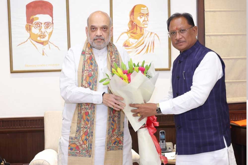 छत्तीसगढ़ के मुख्यमंत्री विष्णुदेव साय ने केंद्रीय गृहमंत्री से की मुलाकात छत्तीसगढ़ के मुख्यमंत्री विष्णुदेव साय ने केंद्रीय गृहमंत्री से की मुलाकात